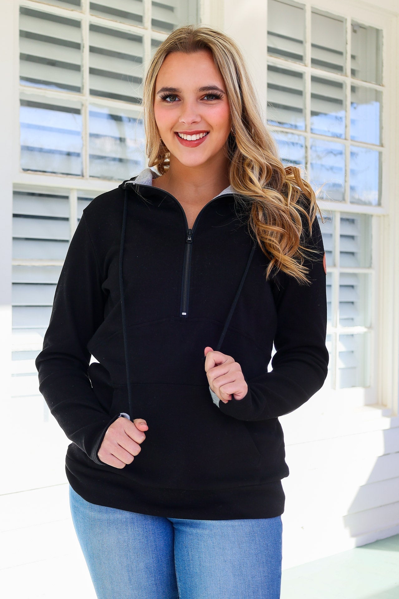 Classic Halfzip Hoodie - Black