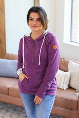 Classic Halfzip Hoodie - Heathered Purple