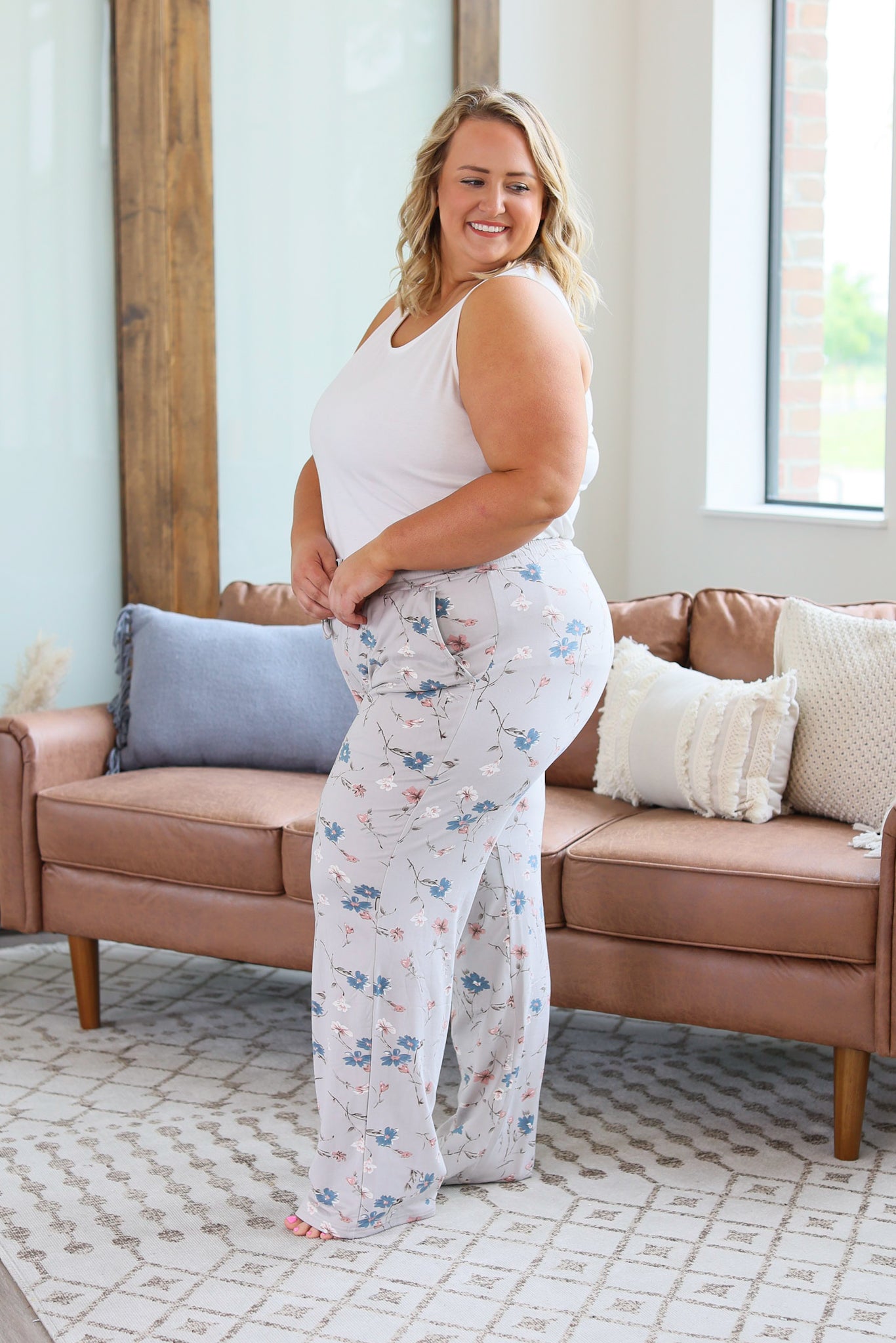 Cloud Lounge Pants - Grey Floral