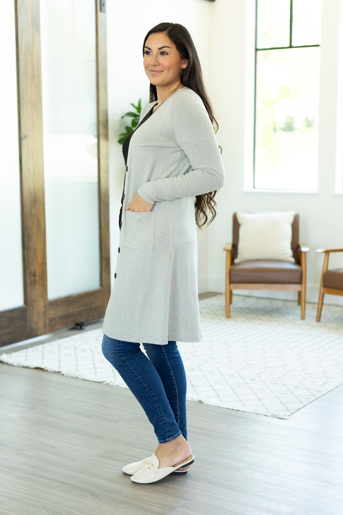 Colbie Cardigan - Heathered Oatmeal