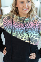 Ashley Hoodie - Rainbow Zebra