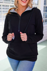 Classic Halfzip Hoodie - Black