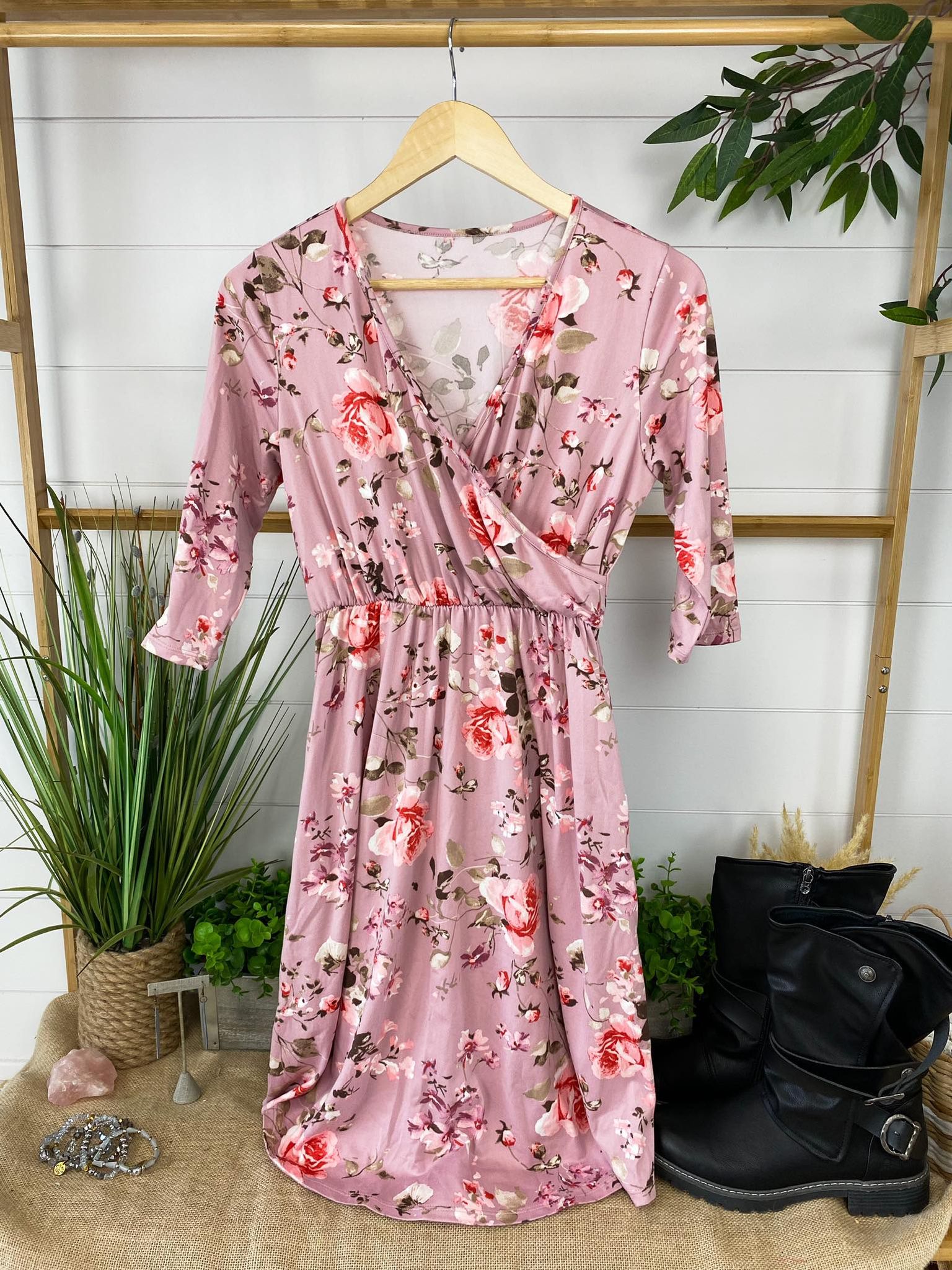 Taylor Dress - Mauve Floral