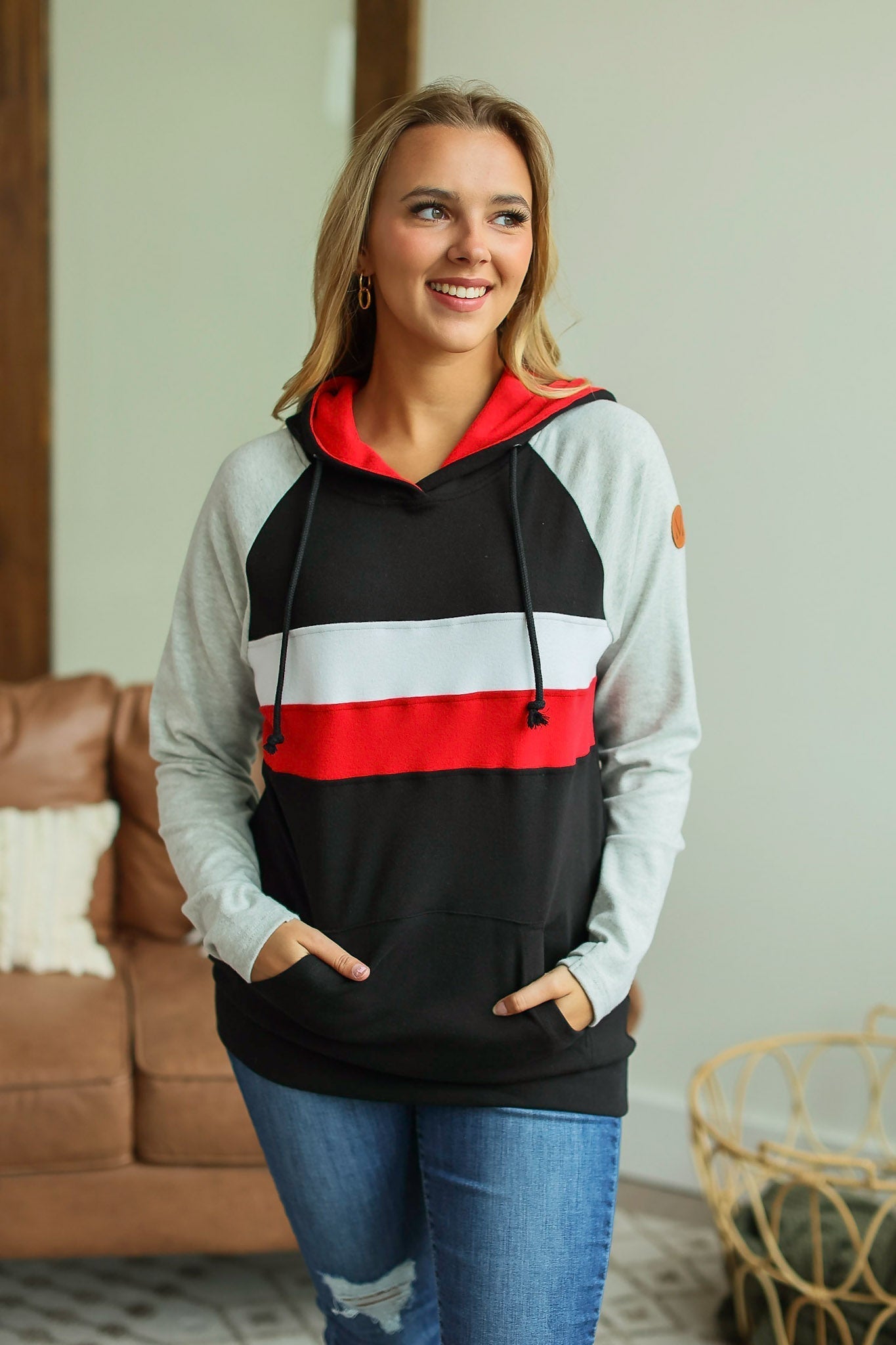 Ryan Hoodie - Red and Black