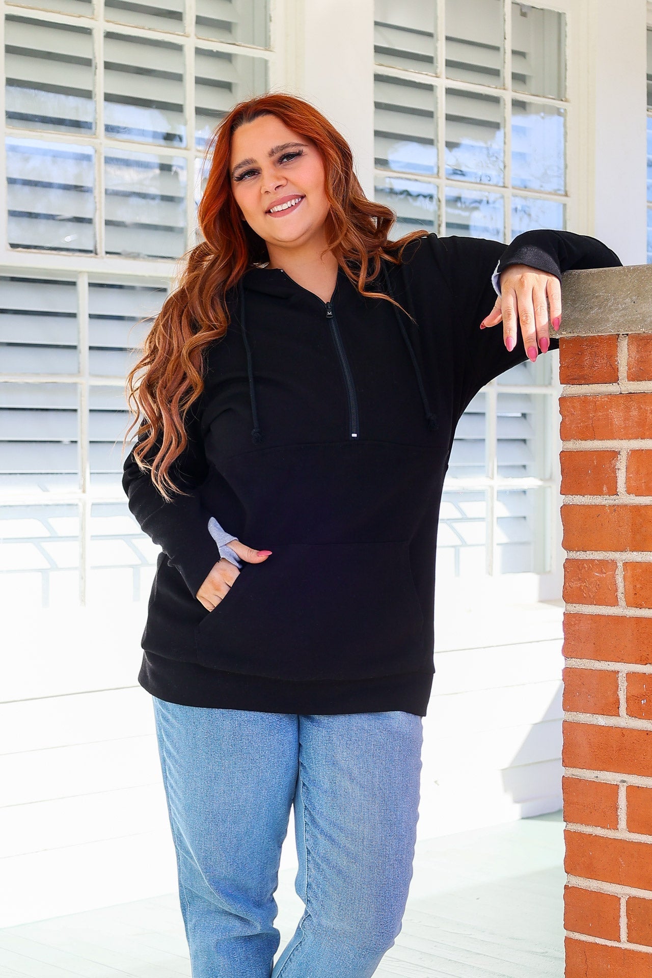 Classic Halfzip Hoodie - Black