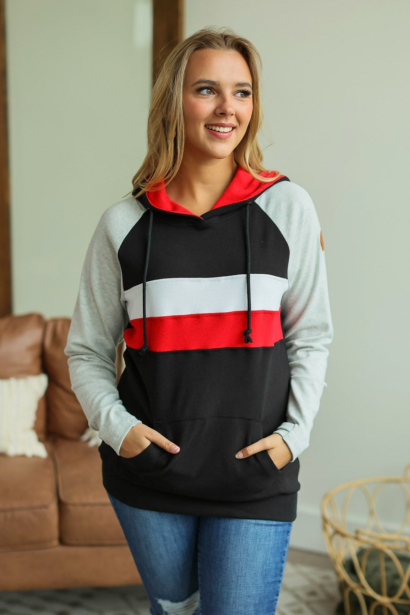 Ryan Hoodie - Red and Black