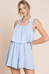 See You There Ruffled Racerback Romper