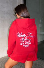 13th Avenue Oversized Hoodie Red